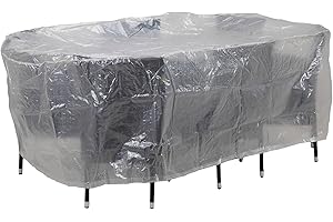 Acamp Housse de Protection pour Table de Jardin Ovale | Jusqu'à 235x135 cm | Résistante à l'hiver | Housse de Tables de Jardin Résistante à la Déchirure | Bâche Table de Jardin Extérieur