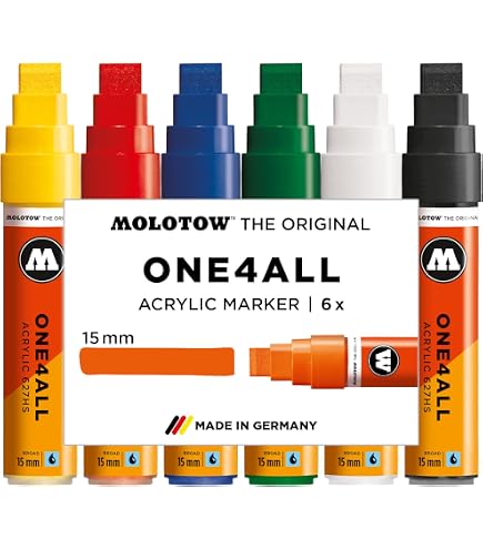 Molotow One4All 227 Lackmarker – Dare Orange, 4 Mm Spitze, Hochpigmentiert, Für Fast Alle Oberflächen