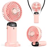 Refluxe Taşınabilir USB Vantilat&ouml;r, 4200mAh Şarjlı El Tipi Fan, LED Ekranlı, 3'&uuml; 1 Arada El/Boyun/Masa Fanı, Yaz, Ofis, Seyah