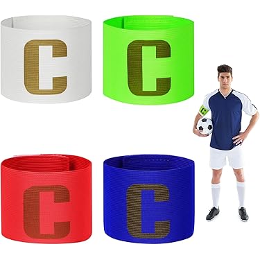 Fascia Da Capitano Da Calcio Multicolore - Con Velcro Regolabile | Per Adulti E Bambini | Sport Di Squadra - Foto 8