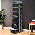 Kuber Industries 7 Layer Heavy Duty Plastic Storage Drawer with Wheels | Modular Cabinet for Bedroom, Office, Home | Chest of