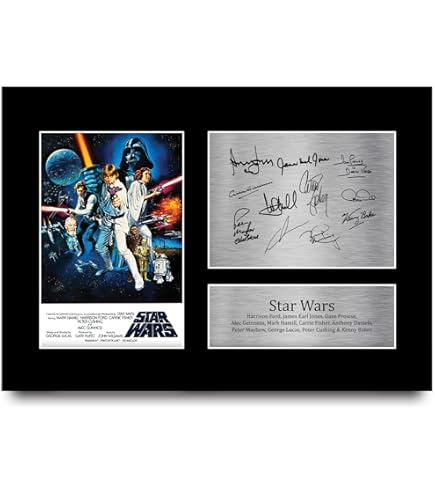 HWC Trading Dave Prowse & James Earl Jones Signed A4 Printed