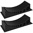 LogicBlue Technology LevelMatePro Curved RV Leveling Ramps - Set of 2 with Wheel Chocks and Grip Mats - Adjustable, Durable, and Compact for Easy Leveling on The Go