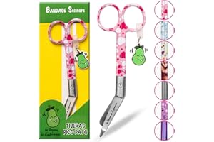 La Repera de Enfermera® Tijeras Pico de Pato Punta Roma: Tijeras de Enfermería Premium | Punta Redonda Profesional | Ideal para Regalos de Enfermería y Accesorios de Enfermeria TCAE (HEART LOVE)