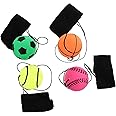 4pcs Sports Wrist Ball, Rubber Rebound Ball, Ball on Elastic String, Wrist Return Ball for Wrist Exercise or Play, Kids Party Favor Toy