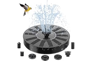 LANDOSEN Solar Springbrunnen für Außen, Solar Teichpumpe mit 6 Effekte Solar Wasserpumpe Solar schwimmender Fontäne Pumpe für Gartenteich Oder Springbrunnen Vogel-Bad Fisch Behälter