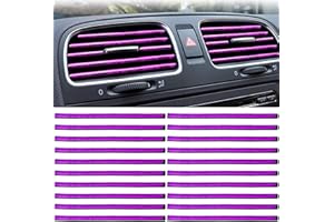 STOOKI 20 Piezas Ajuste De Salida De Aire Para Coche Universales Impermeables Flexibles Tira Decorativa Salida De Aire Para Coche Adecuados Para Todas Las Rejillas De VentilacióN Rectas