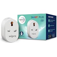 Wipro 16A Wi-Fi Smart Plug with Energy Monitoring- Suitable for Large Appliances like Geysers, Microwave Ovens, Air…