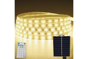 Amzxart Guirlande lumineuse 20M solaire d'extérieur,guirlande lumineuse solaire d'extérieur,19 modes de décoration de Noël d'extérieur,IP65 étanche Guirlande lumineuse d'extérieur pour balcon