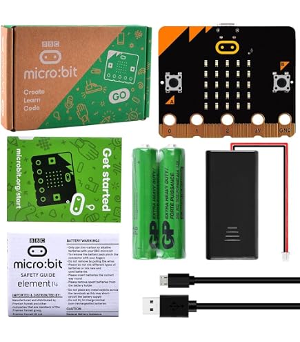 BBC Micro:bit V2 Club Pack – 10 Kits Completos Con Tarjetas, Cables, Pilas Y Soporte, Ideal Para Colegios Y Clubes De Programación