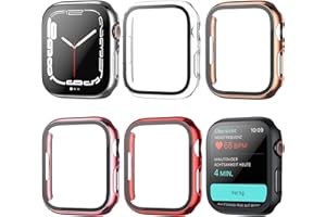 Haojavo Etui do Apple Watch 7 tylko do Apple Watch Series 7 Apple Watch 7 etui ochronne 2 w 1 twarde etui z poliwęglanu i cienkiego, hartowanego szkła HD, pełna ochrona wyświetlacza Apple Watch 7 Case proces galwaniczny