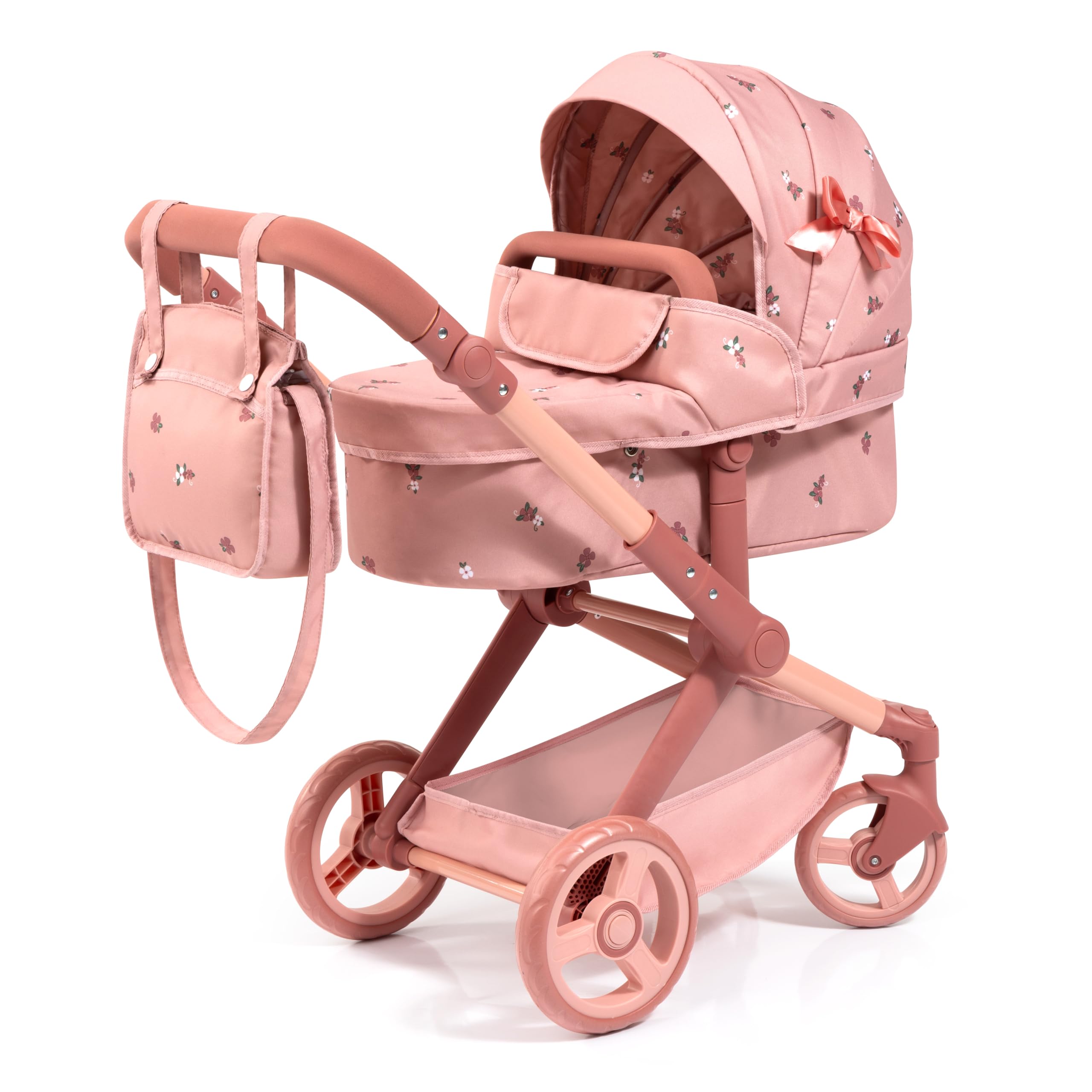 Bayer Design 17026AA Passeggino per bambole Xeo, carrozzina, manubrio regolabile in altezza e girevole, convertibile, borsa - 1