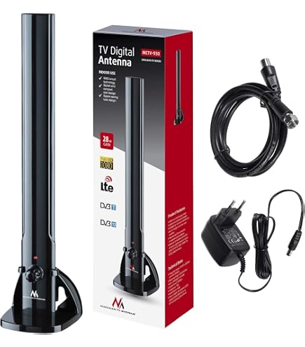 Antenne TV Intérieure Thomson ANTD200 Amplifiée - Réception DVB-T UHF/VHF - Occasion Fonctionnelle