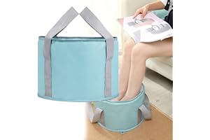 CXAFQ Lavabo Portátil Para Remojo De Pies con Bolsa de Almacenamiento, Capa de Aislamiento de Película de Aluminio Incorporada Lávese la Cara, Los Pies y La Ropa, para Múltiples Propósitos (Azul)