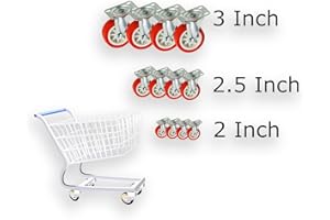 INNOVA BRANDS LTD. Innova® Durable 4X 3" 2.5" 2" PVC Smooth Universal Caster Shopping Cart Trolley Castor Wheels New (3)