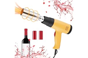 YJINGRUI Encapsuladora Termorretráctil para Botellas Selladora de Cápsula Eléctrica con Temperatura y Velocidad Ajustable 220V