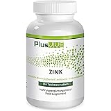 PlusVive - Zink Tabletten - hochdosiert: 25 mg reines Zink aus Zink Bisglycinate pro Tablette - 365 vegane Tabletten - Herges