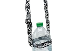 Don Hardware - Portavasos Festival Lanyard Cerveza Accesorios Botellas Vasos Térmicos Correas Hombro Bebidas Camping Tazas Botellas Vino Café Asa Transporte Correa SLIN (2, Negro)