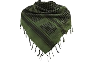 CHALIER FASHION Shemagh Palästinenser Tuch 100% Baumwolle Militär Tactical Desert Schal Arabischer Wüsten Schals Unisex Halstuch Kopftuch Herrn und Damen MEHRWEG