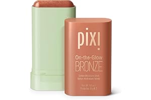 Pixi On The Glow Bronze Richglow, feuchtigkeitsspendender, getönter Bronzer-Stick mit Ginseng und Aloe Vera-Fruchtextrakten, für Wangen und Lippen, 19 g 0,6 oz, ohne Parabene