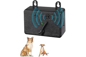 TEPIMATO Anti Barking Device,50FT Ultrasonic Dog Bark Control 3 Levels Frequencies Sensitivities Auto Anti Barking Dog Deterrent Devices,Pet Gentle Dog Bark Control Device Training Tool for Big Small Dogs