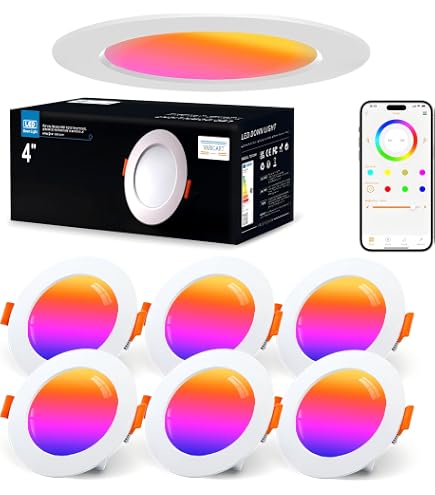 Faretto LED Da Incasso 5W Dimmerabile Bluetooth, Con Controllo APP E Telecomando – RGB, Bianco Caldo/freddo, Per Casa