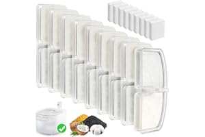 NENOZI Filtro Cat Fountain, 9 filtros + 9 filtros de espuma para fuente de bebida de gato, filtración de pelo (esponja), triple filtración