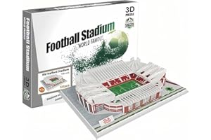cfmour Old Trafford Football Stadium 3D Puzzles, Jigsaw Building Model Kit for Adults and Kids, 131 Pieces