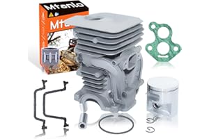 Mtanlo Kit Pistone Cilindro per Husqvarna 435 440E 135 140 Jonsered CS2240 Motosega 504735101,Kit Pistone Cilindro con Guarnizione Cilindro Guarnizione Carburatore Cuscinetto a Rulli