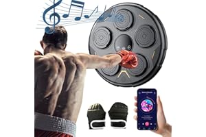 EKAIQNCE Music Boxing Machine, Bluetooth Smart Boxing Training Punching Equipment Wall Mounted with Boxing Glove, Focus Agility Training Digital Boxing Wall Target Punching Pads Suitable for Kid.