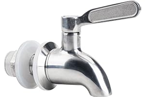 Omoojee Stainless Steel Spigot for Beverage Dispenser, 1 Water Dispenser Replacement Part, Outdoor Water Faucet for Sun Tea Jar, Party, Camping