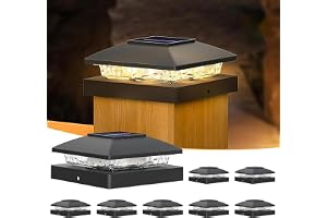 Gresonic Stolplampa solar, stolplock solvarm vit 2 färgtemperatur IP65, vattentäta stollampor för staketstolpar för trästaket