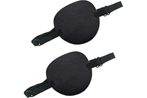 THSIREE 2 Eye Patch Set, Medical Eye Patch Comfortable Pirate Eye Patch with Adjustable Buckle to Treat Lazy Eye Amblyopia Strabismus for Adults