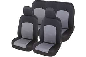 Auto Accessori Lupex - Coprisedili Auto Universali | Colore Grigio | Set Fodere Copri Sedili Anteriori e Posteriori | Tessuto Poliestere | No Suv