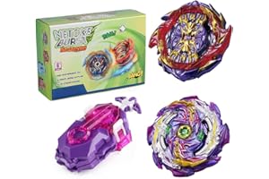 Netoke Gyro Burst Kreisel Set, 4D Metall Fusion Kampf Kreisel, Mit Battling B-184 Launcher LR Geschenk-Set, Modelle: B-157+B-177