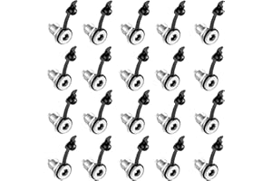 RUNCCI-YUN 20 Pezzi Connettore Jack Femmina Corrente DC 5,5 mm x 2,1 mm,12 Volt Femmina connettore 5.5mm x 2.1mm,5.5 × 2.1 MM Connettori DC a Pannello Jack con cappuccio impermeabile