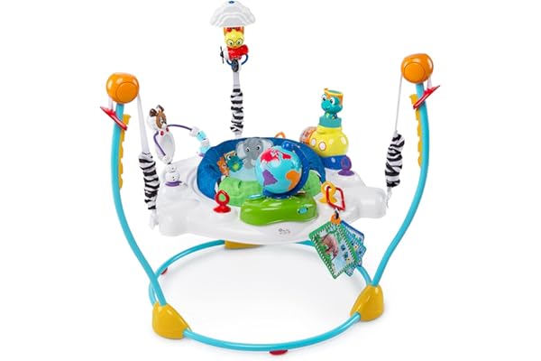 Baby Einstein, Aire d'éveil à Rebonds Journey of Discovery, Hauteur Réglable, Développement de la Motricité, Lumières et mélodies, 6 mois et plus