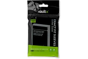 Vault X Exact Fit Kortfickor, Mjuka, Hög Klarhet, Perfekt Passform, Innerfickor för Samlarkortspel, Sportkort, TCG (100-pack)