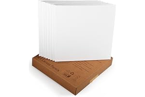 Artgeo 3mm FSC Canvas Panel 20 x 20cm, Pack of 8, 100% Plastic Free Packaging