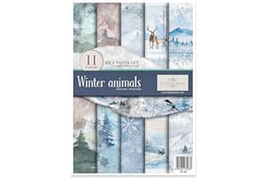 ITD Collection Decoupage, Animales de Invierno, 21 x 30 x 0,15 cm