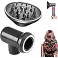 KiimSin Diffuser and Adaptor for Dyson Airwrap Styler HS01 HS03 HS05, for Dyson Diffuser Attachment Adapter Turn for Airwrap Styler Into A Hair Dryer Combination