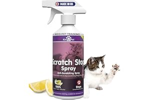 KinderPet® Eco Anti Cat Scratch Deterrent Spray Protect Furniture Stop Cats‌ Kittens Scratching Doors Carpets Walls Cruelty Free‌ Pet Safe 500ml