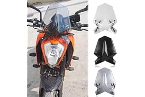 TaTonCycle Déflecteur de Vent de Pare-Brise de Course pour Moto Duke 390 Duke 125 Duke 390 Duke 125 2017 2018 2019 2020 2021 2022 2023 Visière de Pare-Brise à Double Bulle (Clair)