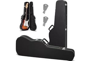 CAHAYA Electric Guitar Hard Shell Case Portable Guitar Case Hardshell for Standard Electric Guitars Stratocaster Telecaster Black, CY0343