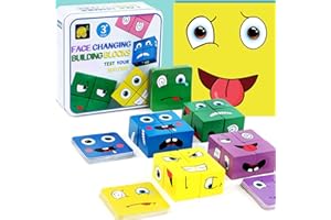 QIANSHOUYAN Jouets en Bois,Jouets sensoriels, Jouets Montessori pédagogiques pour Enfants à partir de 3 Ans,Cubes de Construction Puzzler Jouets Cadeau d'anniversaire pour Les Enfants de 3 à 12