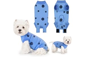 Lyneun Body Post Operatorio Cane, Regolabile Tutina per Il Recupero del Cane, Tuta Post Operatoria per Protezione Addominale Cani Gatti, Body-Post Operatorio di Velcro per Anti-leccamento (blu, XL)