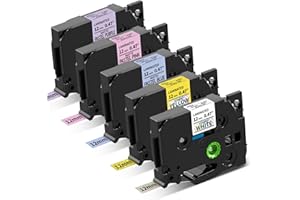 Nastro per Etichette 12mm Aken compatibile con Brother P touch TZe TZe231 Tze-231 per Brother P touch PT H110 PT-H100R PT-1005 PT-1010 PT-1830VP PT-2030 1010 1090 1830VP