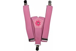 Olata Bretelle per Bambina a Forma di Y, Elastiche, con Design Floreale (1-5 Anni), 2,5 cm