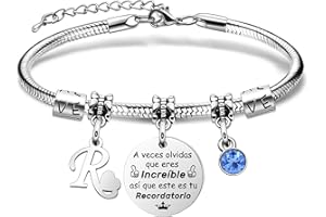 Yumioxa Recuerda a Las Mujeres El Nombre Inicial Del Brazalete Pulsera Inspiración Pulsera A Veces Te Olvidas De Que Eres Increíble,Así Que Este Es Tu Recordatorio Cumpleaños Brazalete Regalos