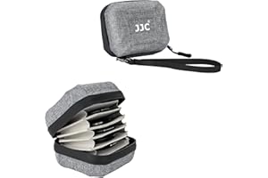 JJC Compact Camera Filter Pouch Lens Filter Carrying Case, Holds 10 Circular Filters Up to 67mm, Filter Holder Bag with Belt, Water-Resistant & Dustproof Design for ND UV CPL Round Filter